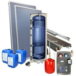 Solarpakket 2plus platdak 200 liter Solarboiler, 2 collectoren