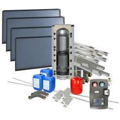 Solarpakket 4plus platdak landscape 800 liter verswaterboiler 4 collectoren