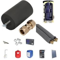 Solarpakket 2plus schuindak 200 liter Solarboiler, 2 collectoren