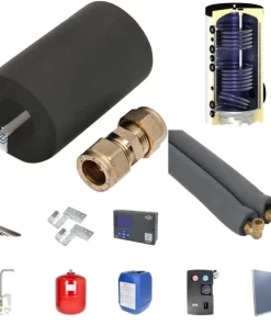 Solarpakket 2plus schuindak 200 liter Solarboiler, 2 collectoren