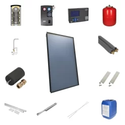 Solarpakket 4plus 4 collectoren 800 l verswater platdak 2 warmtewisselaars