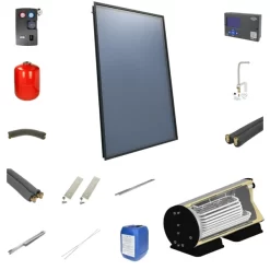 Solarpakket 4plus platdak landscape 500 l liggende verswater 3 collectoren