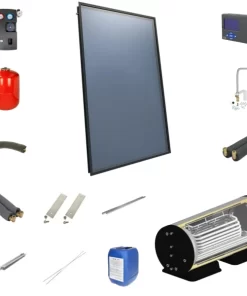 Solarpakket 4plus platdak landscape 500 l liggende verswater 3 collectoren