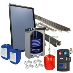 Solarpakket 4plus schuindak 120 l. onderstel tapwaterboiler 1 collector