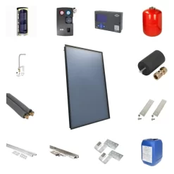 Solarpakket 4plus schuindak 400 liter Solarboiler, 3 collectoren