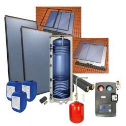 Solarpakket 4plus indak versie met 300 liter solarboiler en 2 collectoren