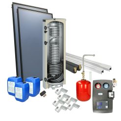 Solarpakket 4plus schuindak 300 liter verswaterboiler 2 collectoren