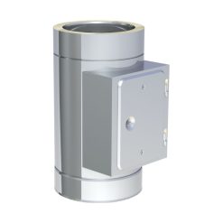 Revisie-element RVS Ø 180 mm met rechthoekige deur