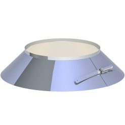 Stormkraag RVS Ø 180 mm met rand