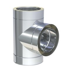 T-aansluiting RVS Ø 180 mm 90° rookgassysteem D1
