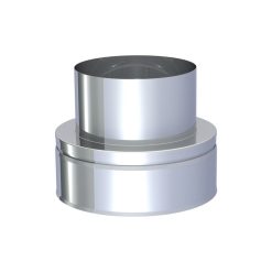 Verloop RVS D1 naar E1 rookgassysteem D1