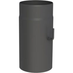 kachelpijp zwart 300 mm met smoorklep