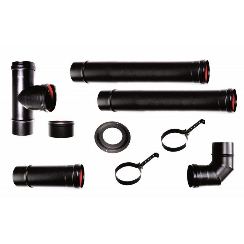 Compleet set 1, zwart Ø80mm