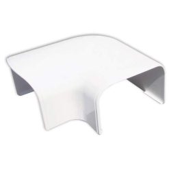 Tecnosystemi Optima platte bocht 90° CP75 Zuiverwit RAL9010