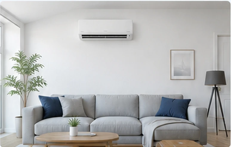 Woonkamer met airco